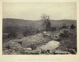 Mission Ridge desde Orchard Knob, 1864-1866 de George N. Barnard