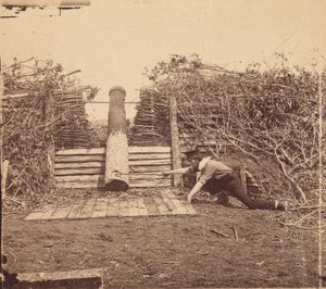 Cañón Quaker, Centreville, Virginia, marzo 1862 de George N. Barnard