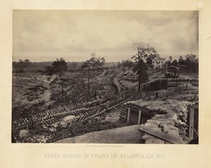 Fortificaciones rebeldes frente a Atlanta, Georgia, n.º 1 de George N. Barnard