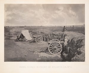 Rebel trabaja frente a Atlanta, GA de George N. Barnard