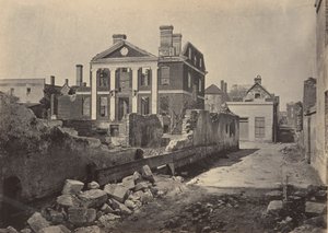 Ruinas de la mansión Pinckney, Charleston, Carolina del Sur, 1860s de George N. Barnard