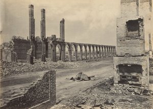 Ruinas del Depósito de Ferrocarril, Charleston, Carolina del Sur, 1860s de George N. Barnard