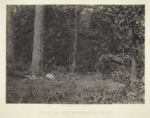 Escena de la muerte del General McPherson, 1864-66 de George N. Barnard