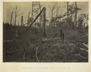 El "agujero del infierno", Iglesia de la Nueva Esperanza, GA de George N. Barnard
