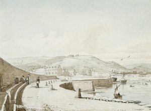 Swansea Harbour (acuarela y lápiz sobre papel) de George Orleans Delamotte