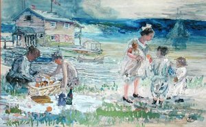 Picnic en la Playa de George Overbury Hart