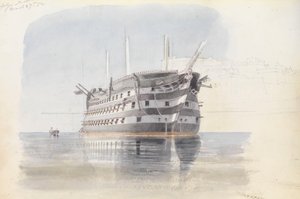 Trafalgar" bajo el Upper Barracca, Malta, 27 de marzo de 1852