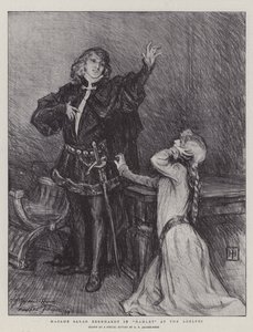 Madame Sarah Bernhardt en Hamlet en el Adelphi de George Percy Jacomb Hood