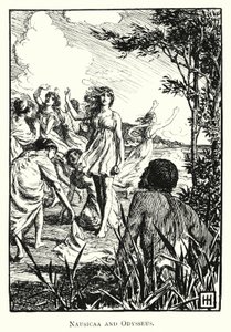 Odisea: Nausícaa y Odiseo de George Percy Jacomb Hood