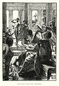 Odisea: Ulises y los pretendientes (grabado) de George Percy Jacomb Hood