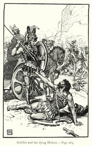 La Ilíada: Aquiles y el moribundo Héctor de George Percy Jacomb Hood
