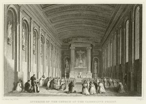 El interior de la iglesia del convento carmelita de George Petrie