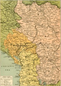 Mapa para ilustrar la retirada serbia, 1919
