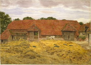 Granero Rojo en Whitchurch, 1868 de George Price Boyce