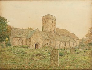 La doble iglesia de Saint Illtyd en Llantwit Major, Glamorganshire