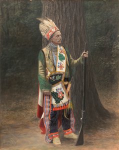 Hombre Blanco en Traje Chippewa, finales del siglo XIX-principios del siglo XX de George Prince