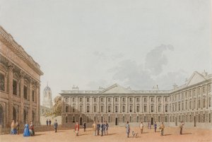 Peckwater Quad mirando al oeste, Christ Church, Oxford, 1850 de George Pyne