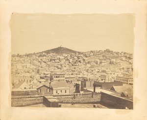 Vista de la calle Stockton y Telegraph Hill, tomada desde la esquina de las calles Stockton y Sacramento. de George R. Fardon