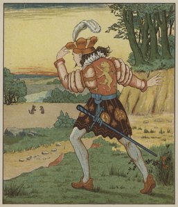 Ilustración para Rumpelstiltskin de Los Hermanos Grimm de George R. Halkett