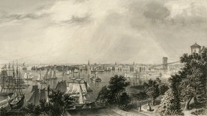 Ciudad de Nueva York, desde Brooklyn Heights de George R. Hall