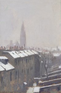 Calle Duke Bajo la Nieve, Edimburgo, 1870 de George Reid