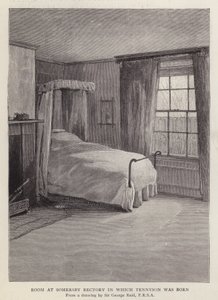 Habitación en el Rectorado de Somersby, Lincolnshire, en la que nació el poeta inglés Alfred, Lord Tennyson en 1809 de George Reid