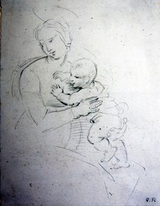 Una madre y su hijo - estudio para los Antiguos