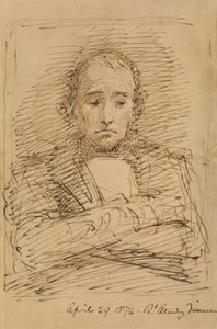 Benjamin Disraeli, esbozado en una cena de la Royal Academy de George Richmond