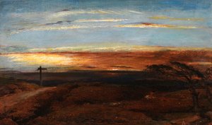 Paisaje al atardecer de George Richmond