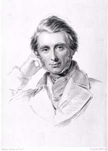 Retrato de John Ruskin (1819-1900) grabado por Francis Holl (1815-84)