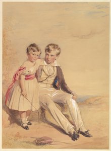 Retrato de dos niños de George Richmond