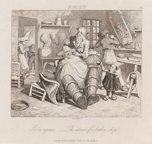 Barbería, Rouen, c.1821 de George Robert Lewis