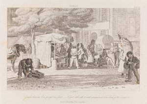 Puesto de frutas, París, c.1821 de George Robert Lewis