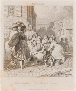 Mercado, Stuttgart, c.1821 de George Robert Lewis