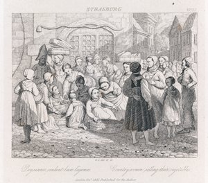 Campesinos vendiendo, Estrasburgo, c.1821 de George Robert Lewis