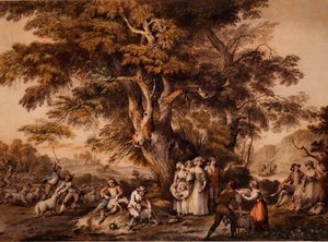 Verano: Esquila de ovejas, c.1780 de George Robertson