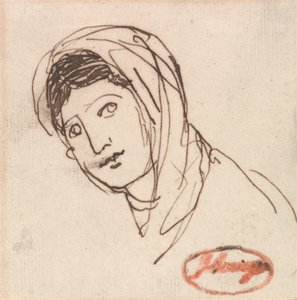 Una cabeza femenina de George Romney