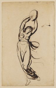 Una ninfa bailando con una pandereta de George Romney