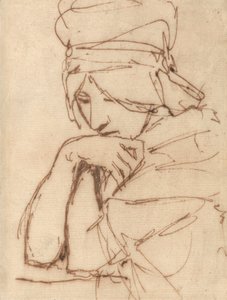 Una dama pensativa de George Romney