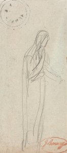 Una figura femenina de pie