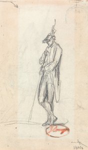 Una figura masculina de pie de George Romney
