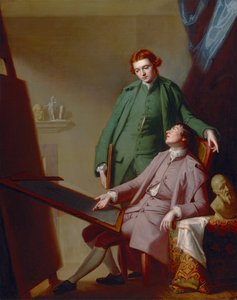 Una conversación (Los hermanos del artista, Peter y James Romney) de George Romney