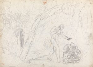 Abandono y rescate de Perdita de "Cuento de invierno" (manipulado pero no falso) de George Romney
