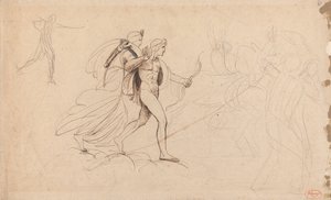 Apolo y Diana por "La destrucción de los hijos de Niobe" de George Romney