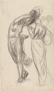 Una pandereta bailarina y un banjista de George Romney