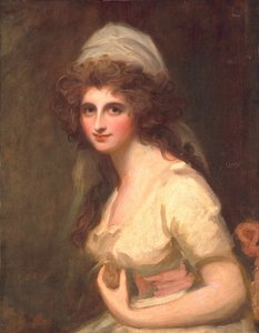 Emma Hart con un turbante blanco, c.1791 de George Romney