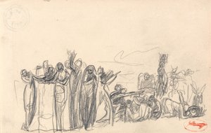 Estudio de composición de figuras de George Romney