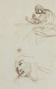 Estudios de figuras [verso] de George Romney