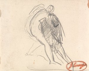Figura que sostiene a una figura desmayada de George Romney