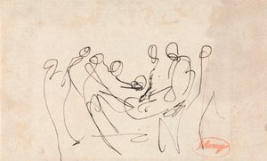 Figuras que transportan a otra figura de George Romney
